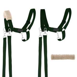 Hobby Horse Skippi A3 czarny – ciemnozielony kantar