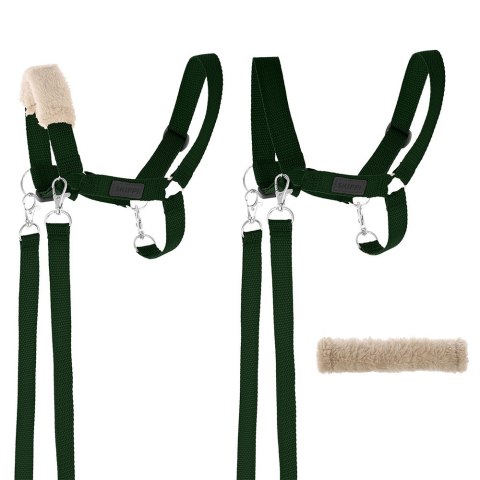 Hobby Horse Skippi A3 czarny – ciemnozielony kantar