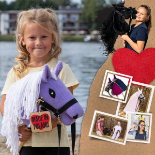 Hobby Horse Skippi A5 lawendowy – czarny kantar