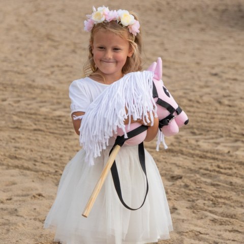 Hobby Horse Skippi A5 różowy – czarny kantar