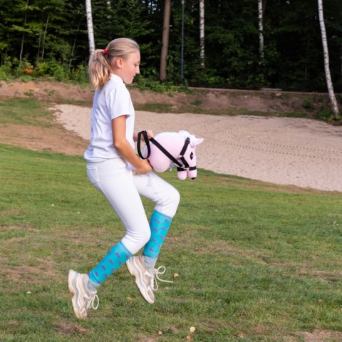 Hobby Horse Skippi A5 różowy – czarny kantar