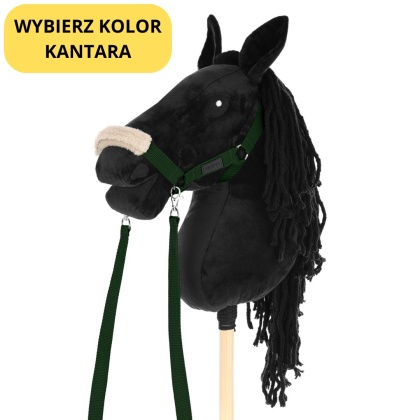 Hobby Horse Skippi A3 czarny – ciemnozielony kantar