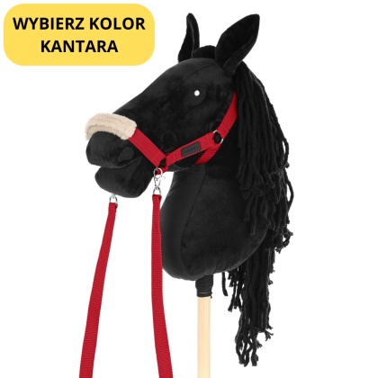 Hobby Horse Skippi A3 czarny – czerwony kantar