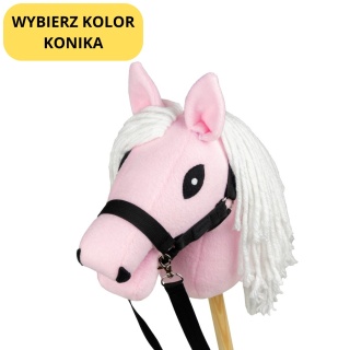 Hobby Horse Skippi A5 różowy – czarny kantar